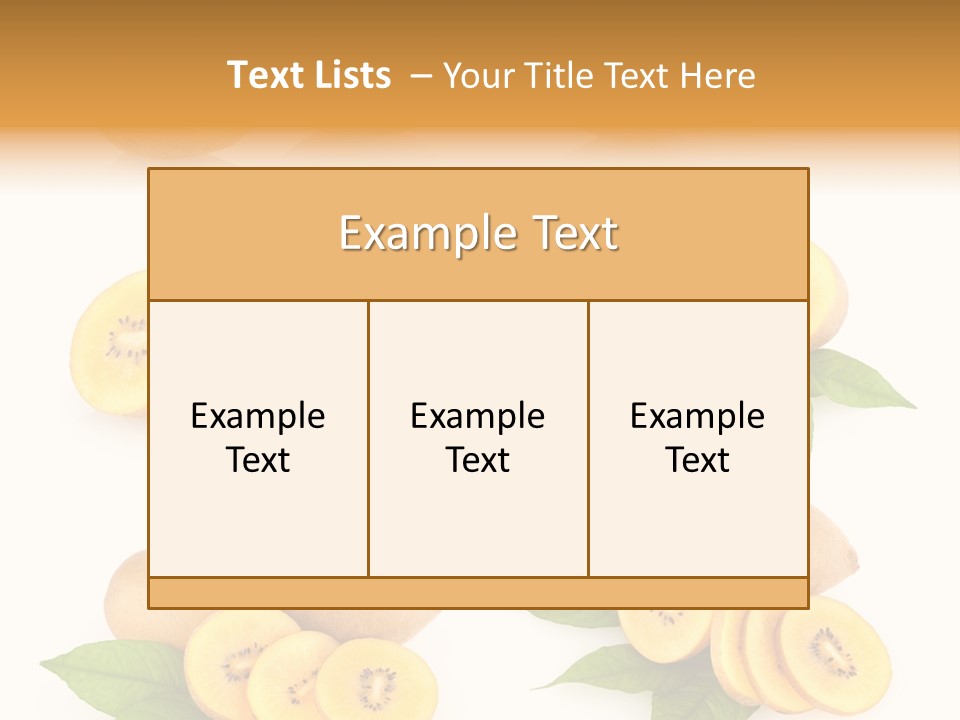 Isolated Food Gold PowerPoint Template