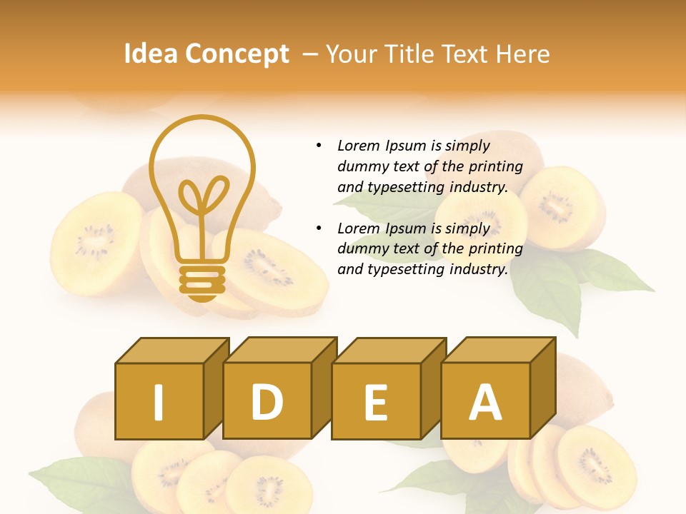 Isolated Food Gold PowerPoint Template