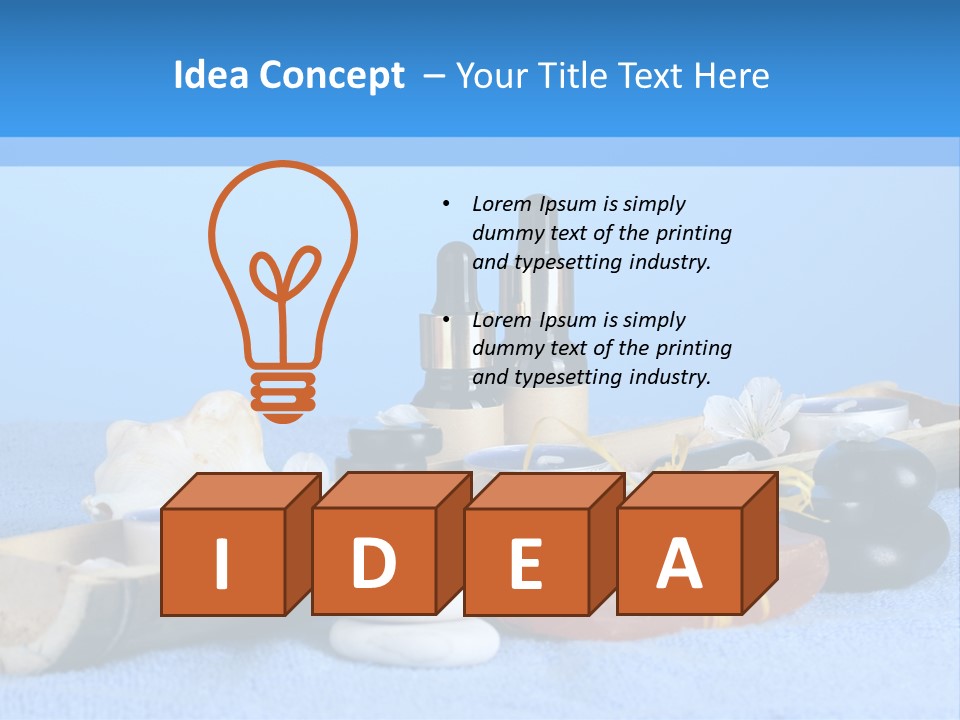 Asia Pebble Blue PowerPoint Template