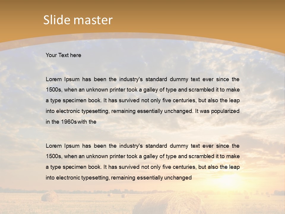 Sunshine Sun Meadow PowerPoint Template