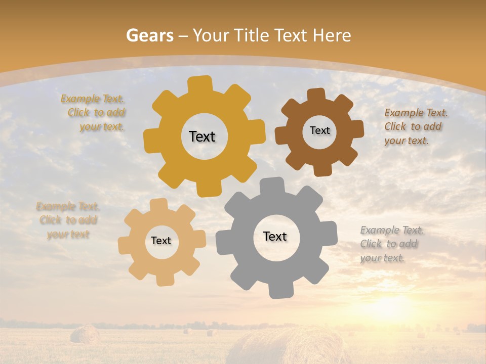 Sunshine Sun Meadow PowerPoint Template
