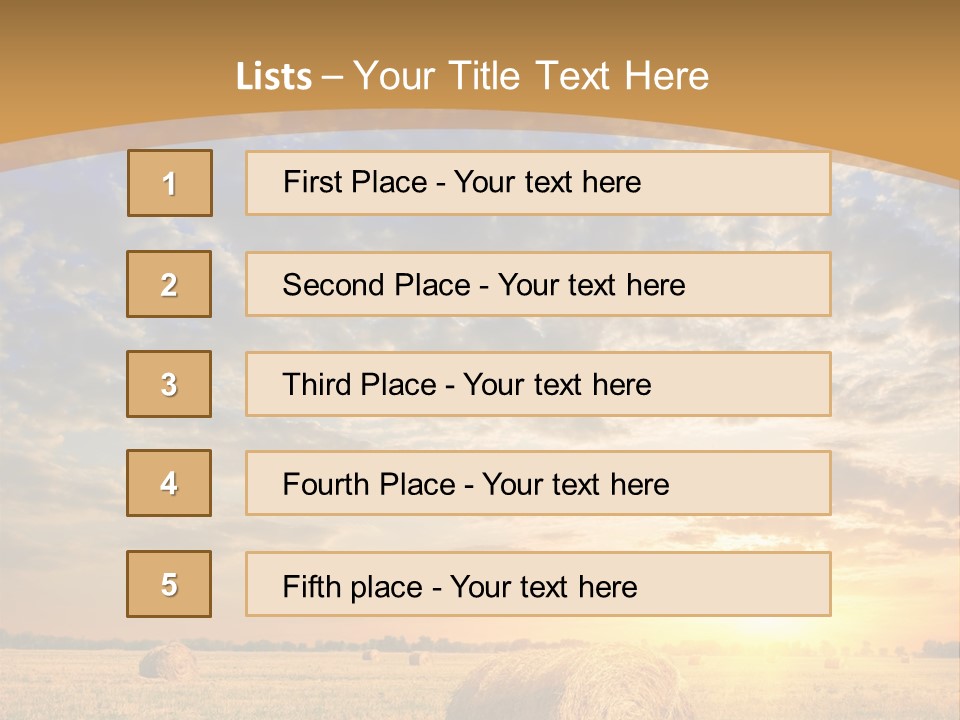 Sunshine Sun Meadow PowerPoint Template