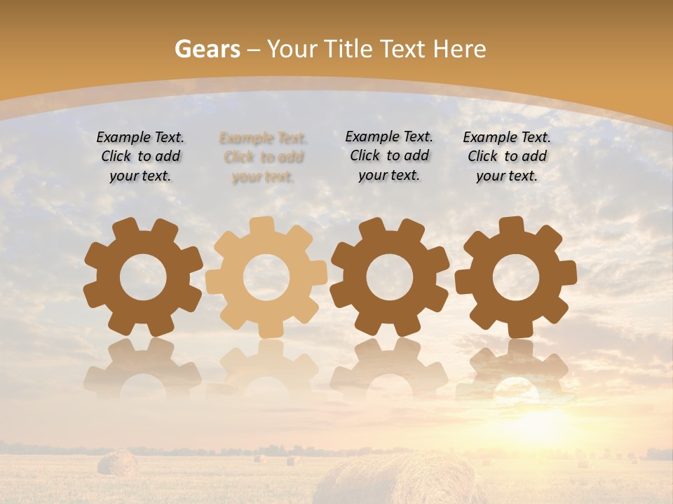 Sunshine Sun Meadow PowerPoint Template