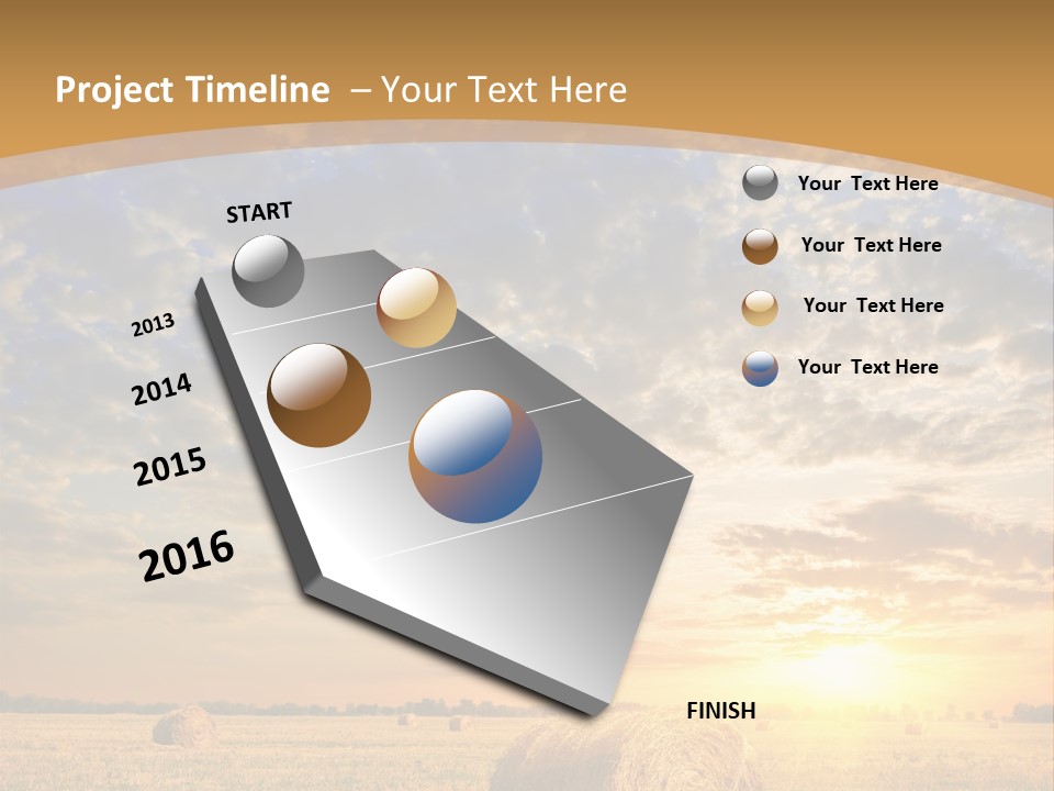 Sunshine Sun Meadow PowerPoint Template