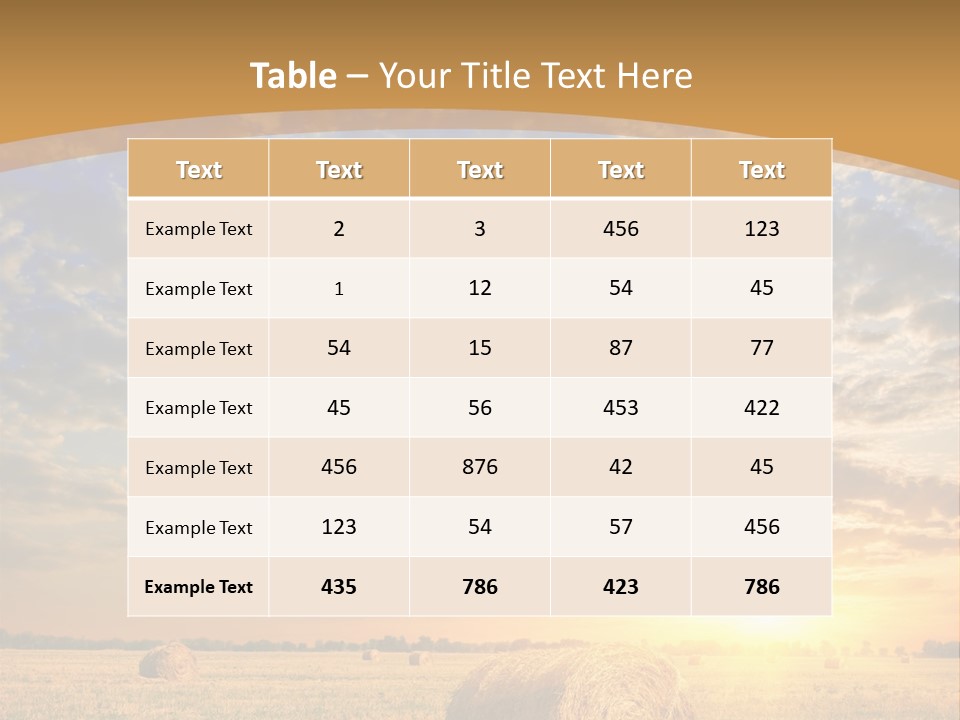 Sunshine Sun Meadow PowerPoint Template