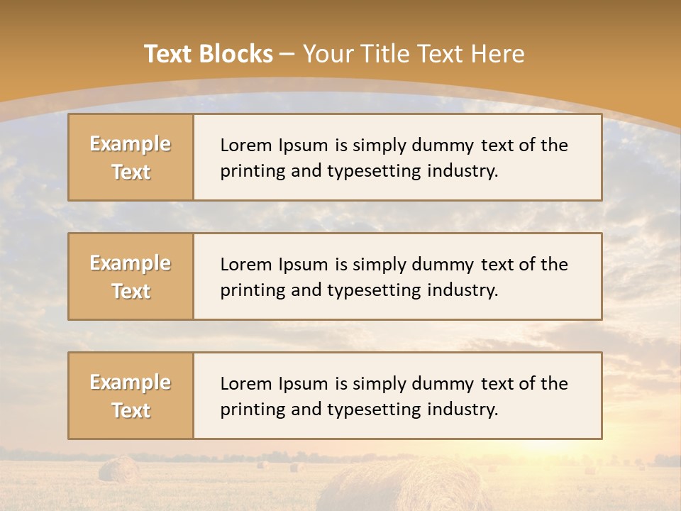 Sunshine Sun Meadow PowerPoint Template