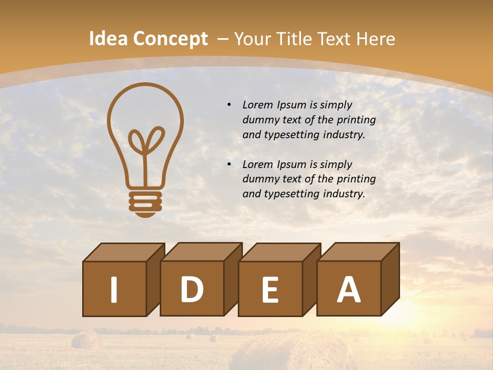 Sunshine Sun Meadow PowerPoint Template