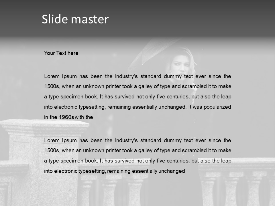 Pensive Human Sadness PowerPoint Template