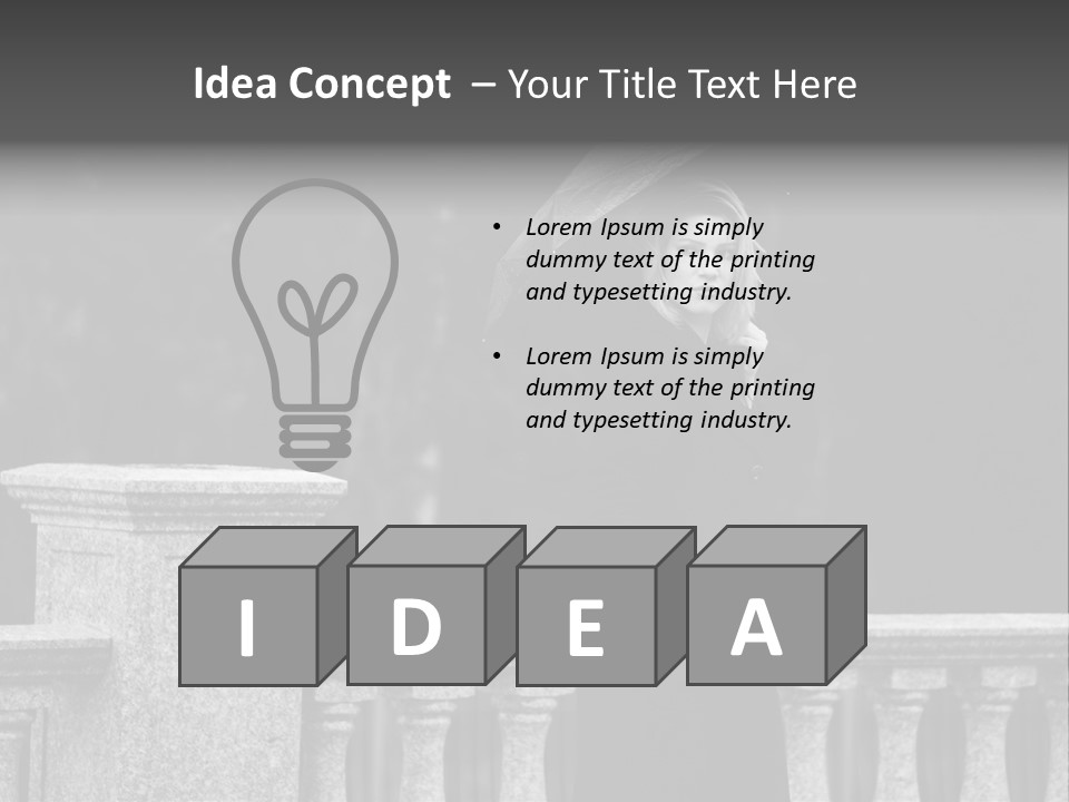 Pensive Human Sadness PowerPoint Template