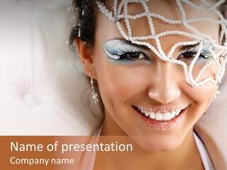 Face Cool Caucasian PowerPoint Template