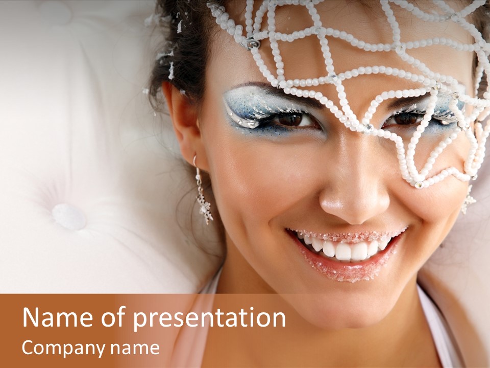 Face Cool Caucasian PowerPoint Template