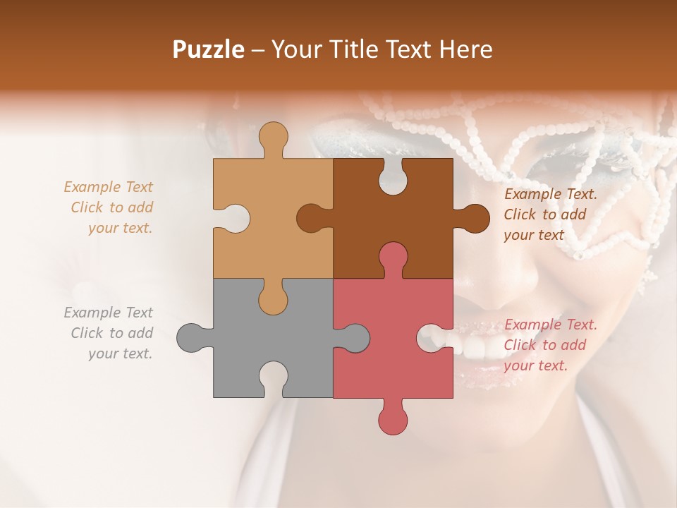 Face Cool Caucasian PowerPoint Template