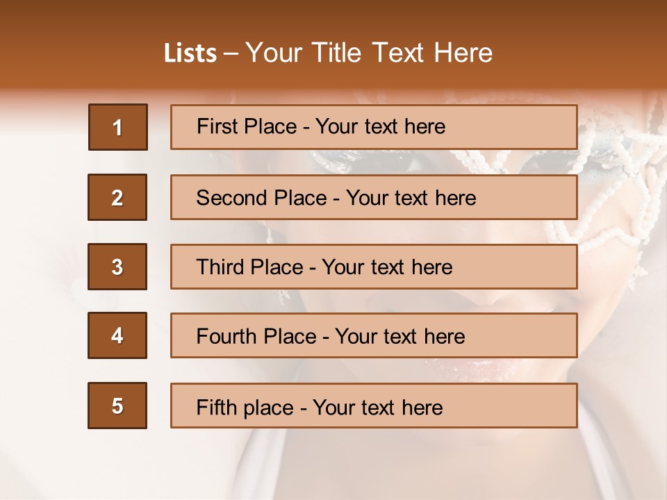 Face Cool Caucasian PowerPoint Template