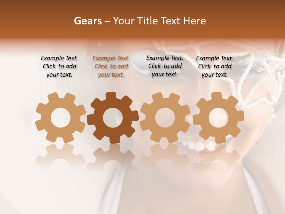 Face Cool Caucasian PowerPoint Template