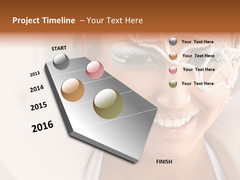 Face Cool Caucasian PowerPoint Template
