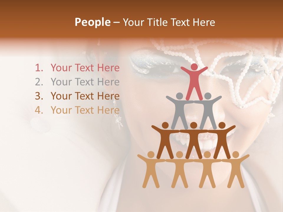 Face Cool Caucasian PowerPoint Template