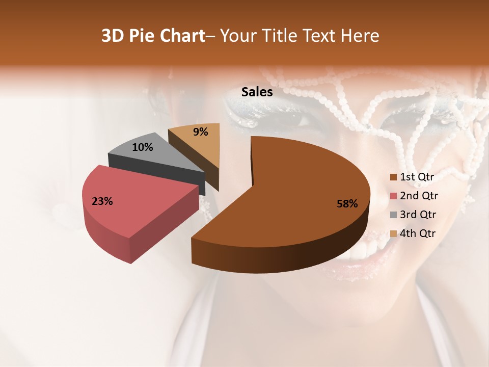Face Cool Caucasian PowerPoint Template