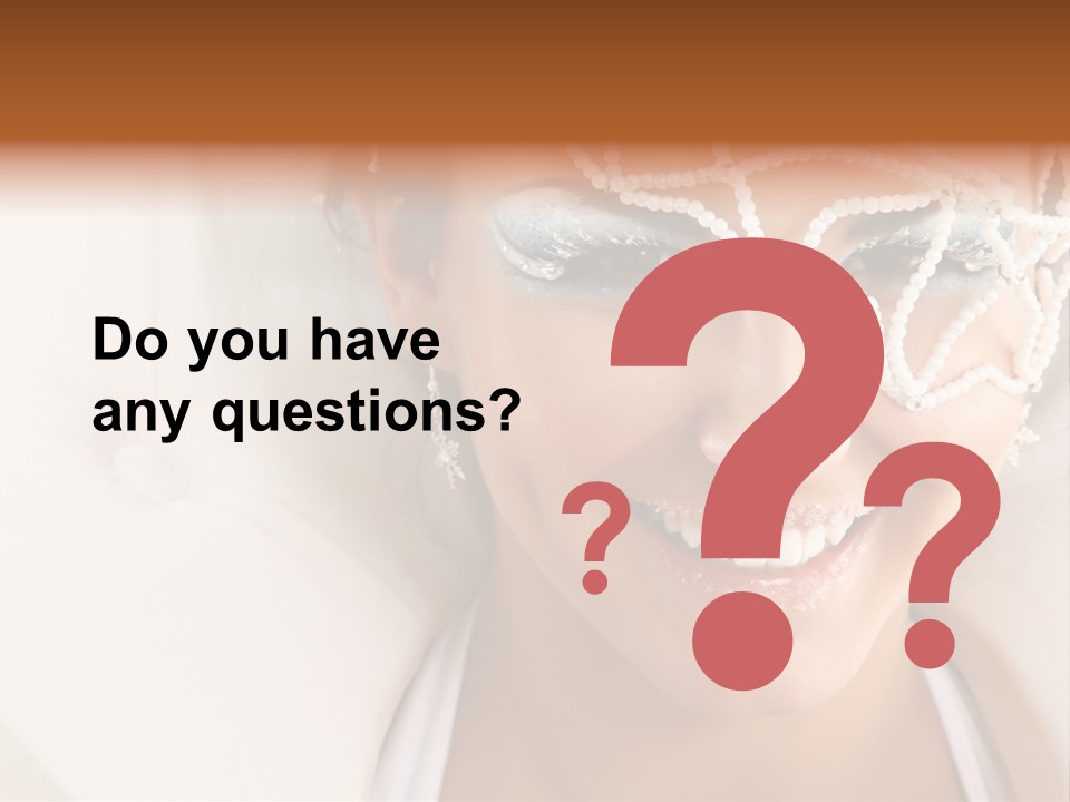 Face Cool Caucasian PowerPoint Template