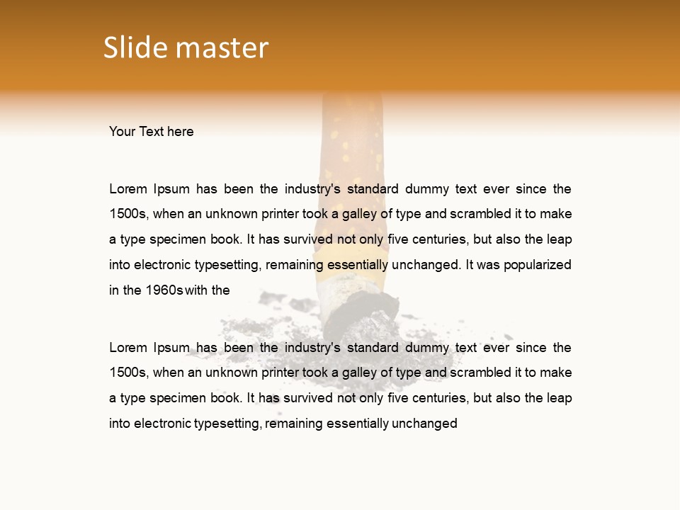 Cancer Ash Photography PowerPoint Template