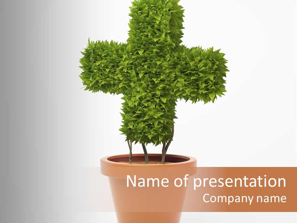 Help Flowerpot Nature PowerPoint Template