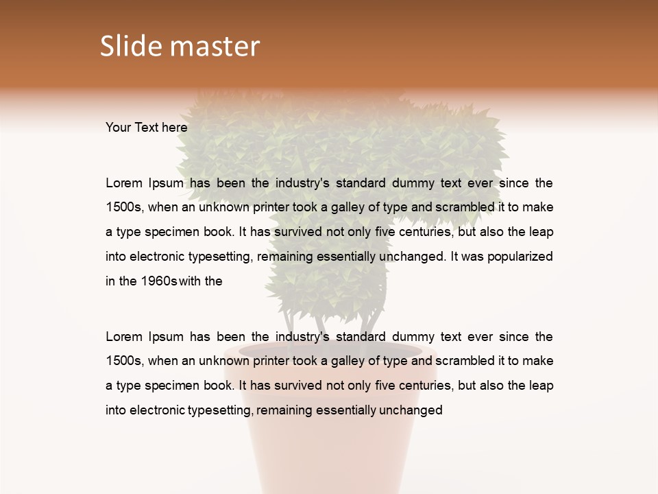 Help Flowerpot Nature PowerPoint Template