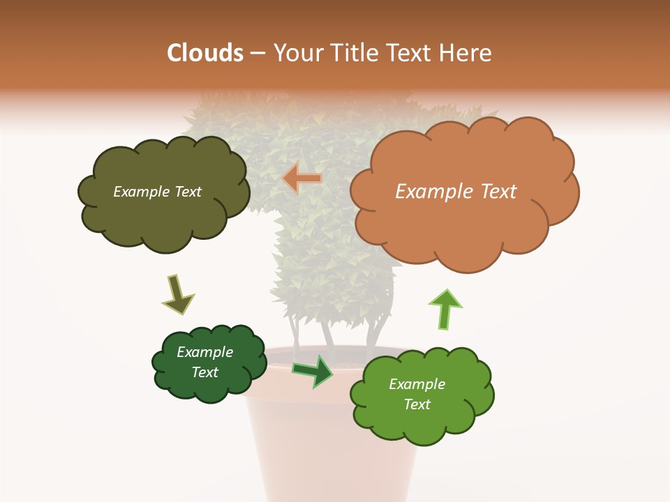 Help Flowerpot Nature PowerPoint Template