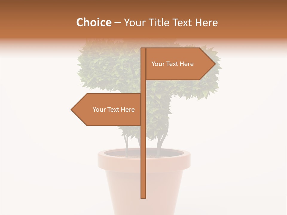 Help Flowerpot Nature PowerPoint Template