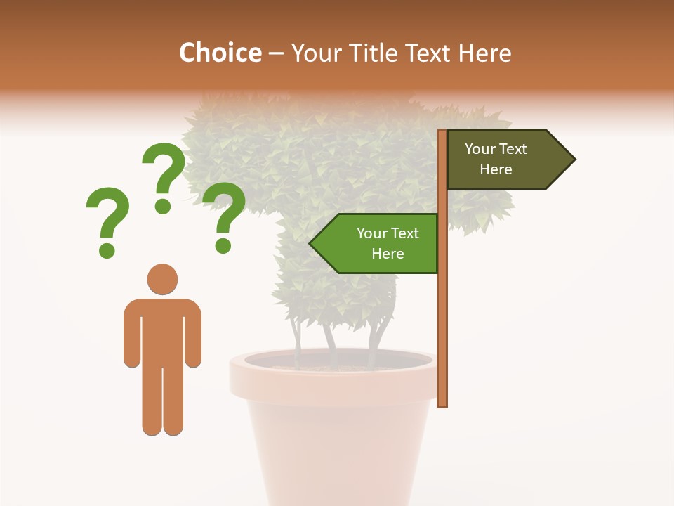 Help Flowerpot Nature PowerPoint Template