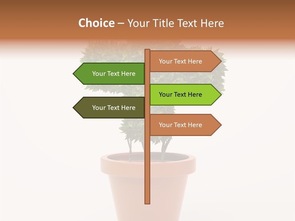Help Flowerpot Nature PowerPoint Template