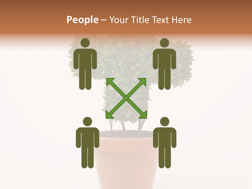 Help Flowerpot Nature PowerPoint Template