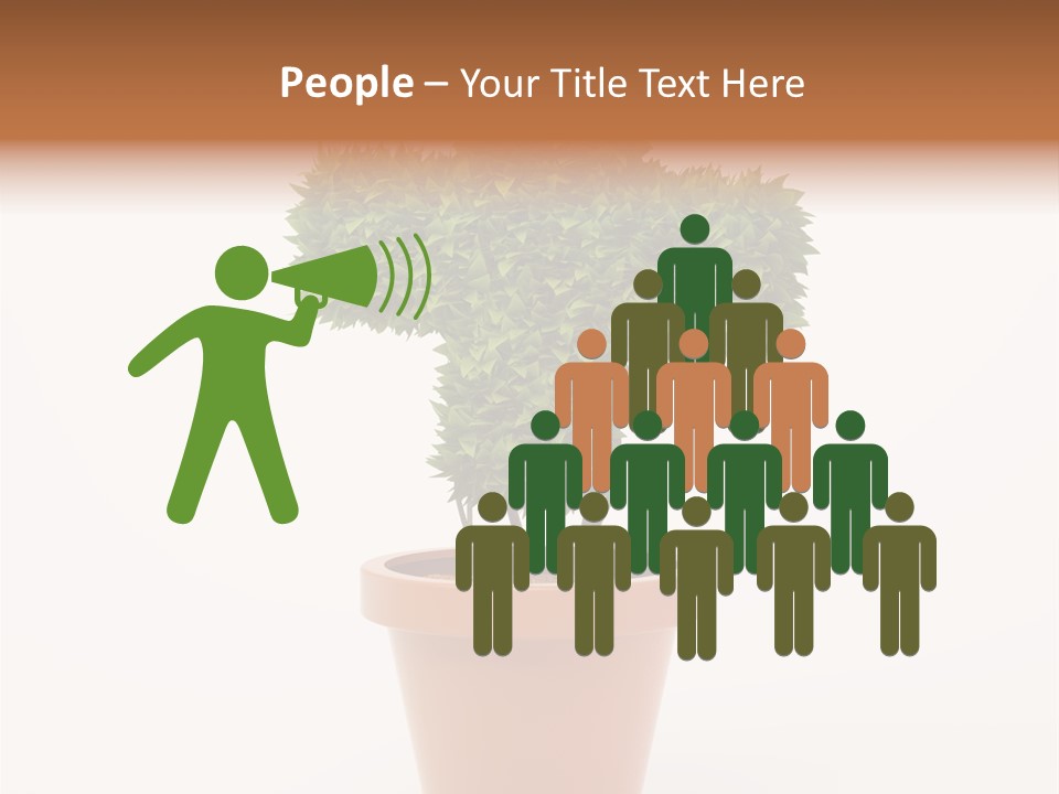 Help Flowerpot Nature PowerPoint Template