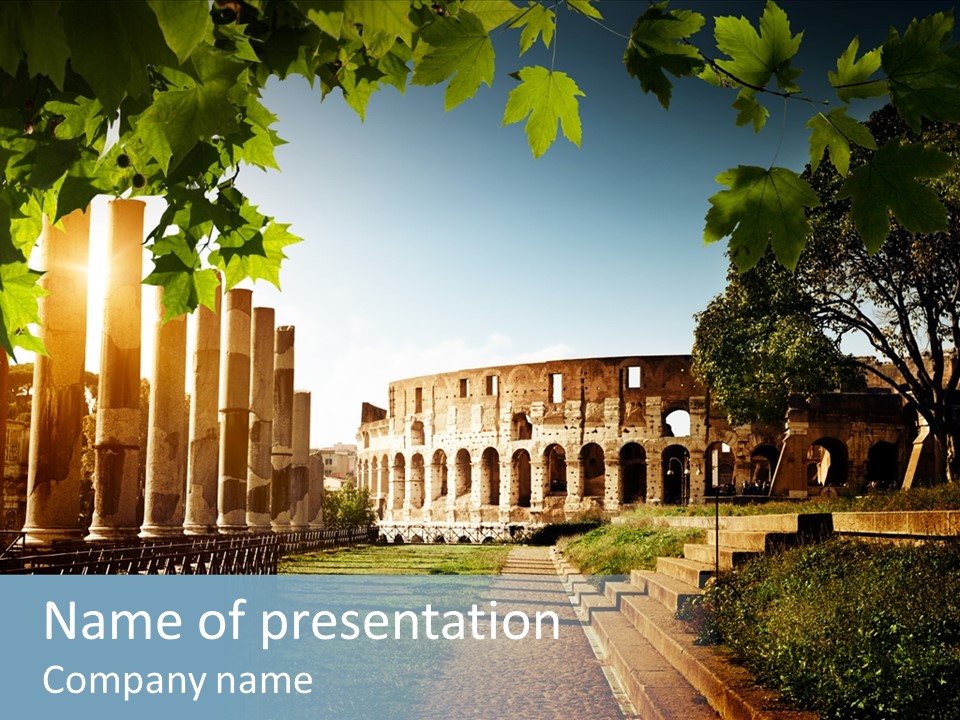 Blue Ruin History PowerPoint Template