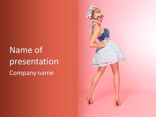 Emotional Face Glamour PowerPoint Template