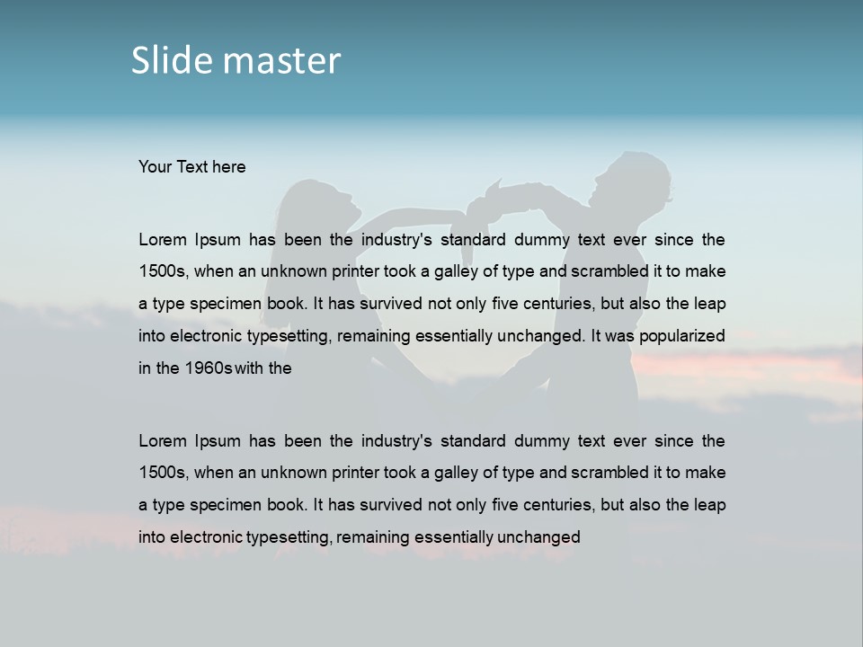 Teamwork Figure Humor PowerPoint Template