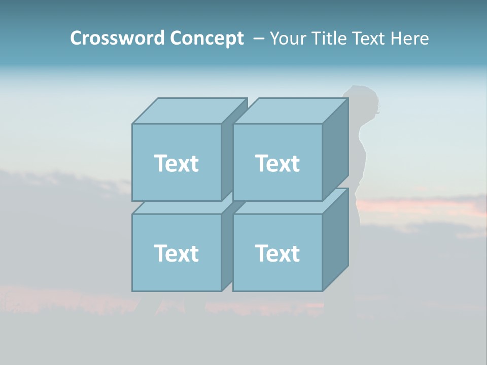 Teamwork Figure Humor PowerPoint Template