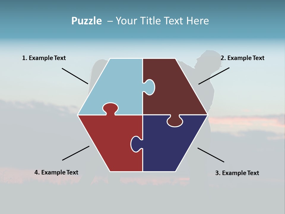 Teamwork Figure Humor PowerPoint Template