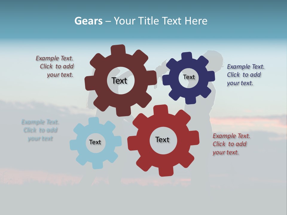 Teamwork Figure Humor PowerPoint Template