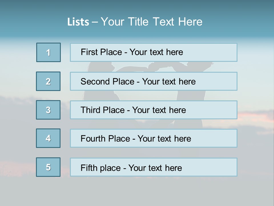 Teamwork Figure Humor PowerPoint Template