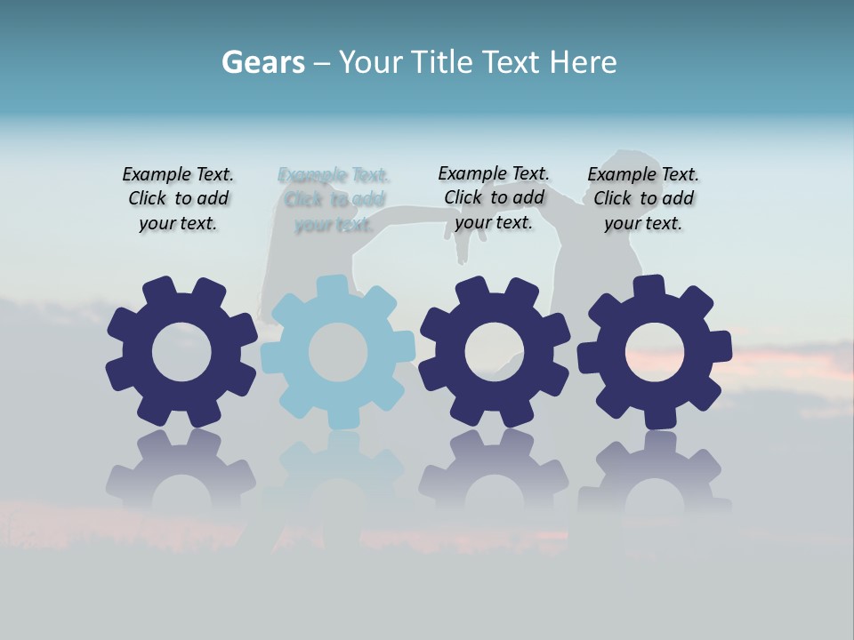 Teamwork Figure Humor PowerPoint Template