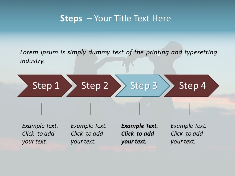 Teamwork Figure Humor PowerPoint Template