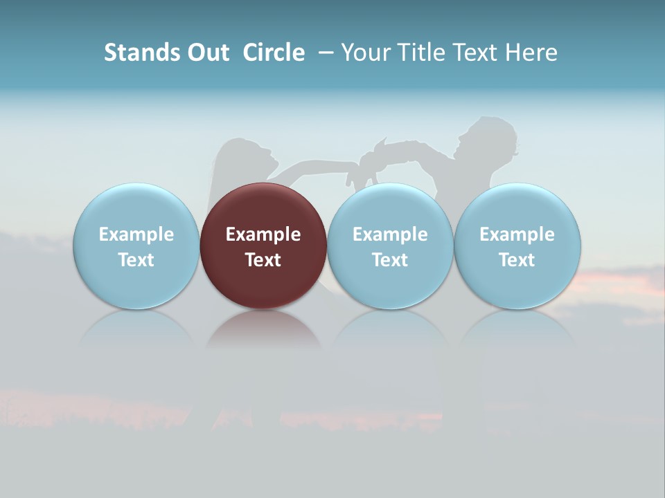 Teamwork Figure Humor PowerPoint Template