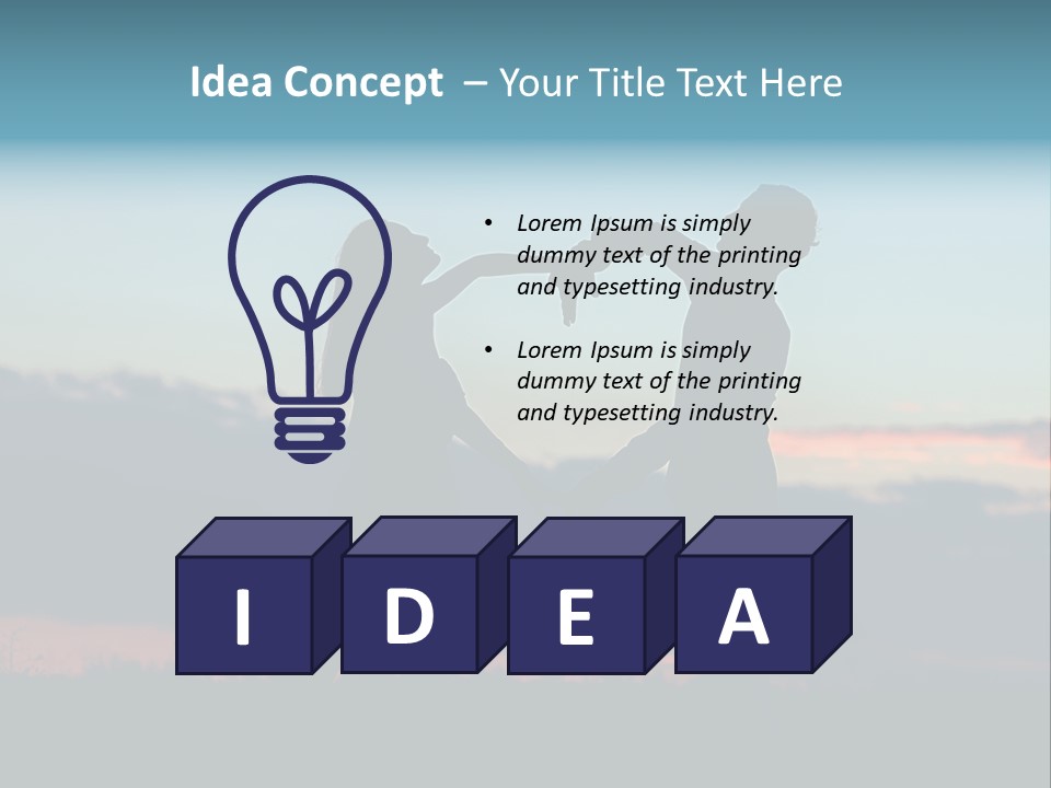 Teamwork Figure Humor PowerPoint Template