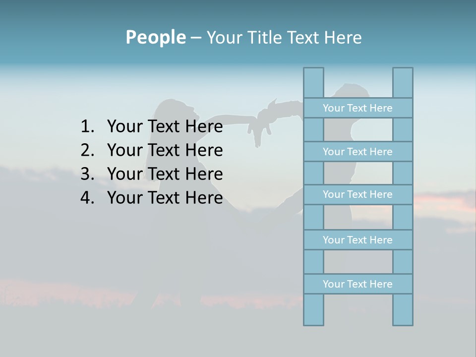 Teamwork Figure Humor PowerPoint Template