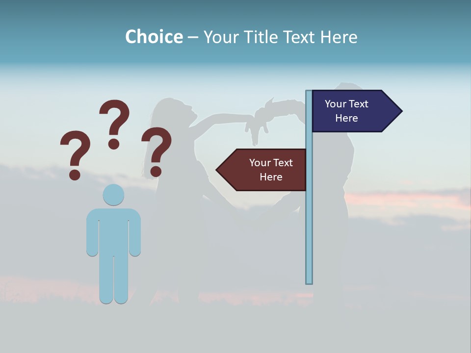 Teamwork Figure Humor PowerPoint Template