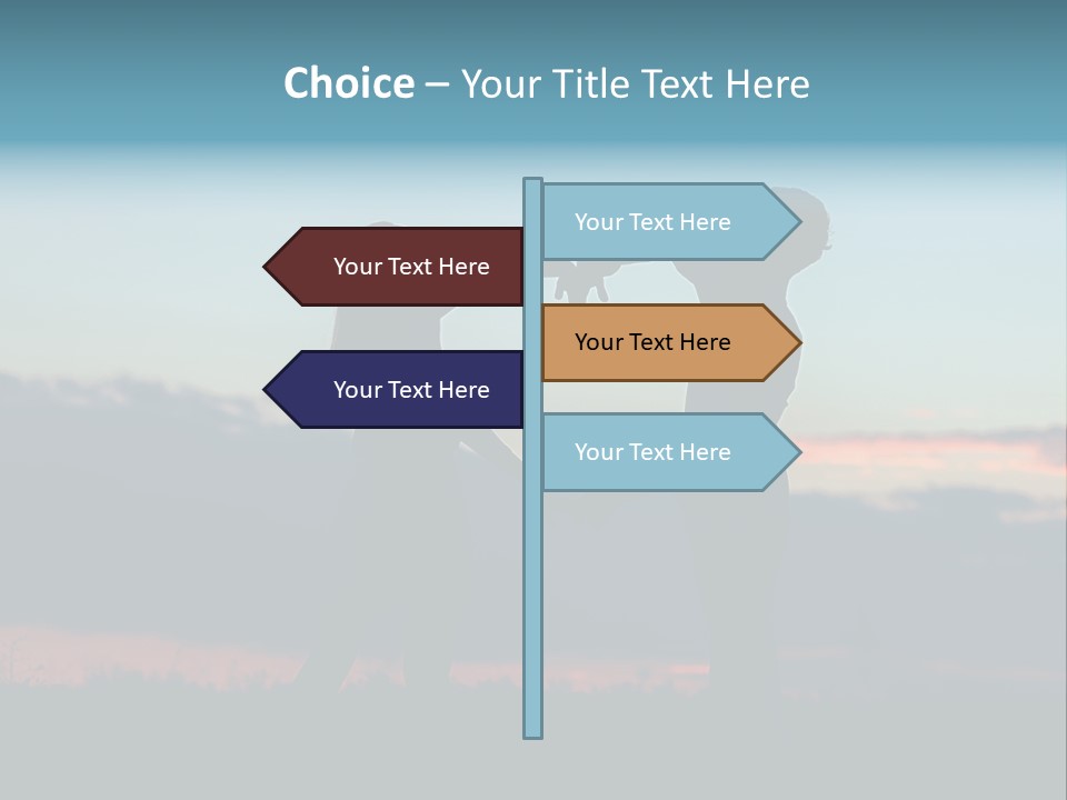 Teamwork Figure Humor PowerPoint Template