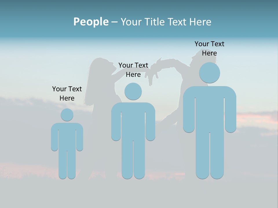 Teamwork Figure Humor PowerPoint Template