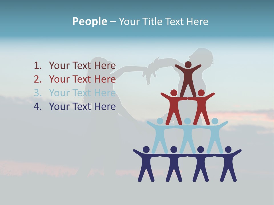 Teamwork Figure Humor PowerPoint Template