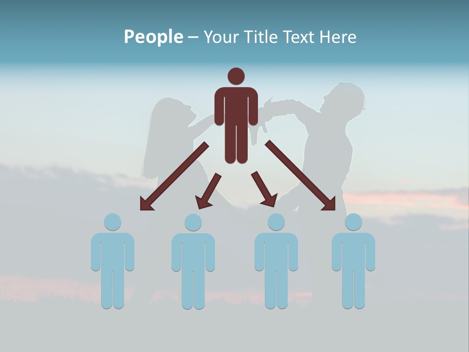 Teamwork Figure Humor PowerPoint Template