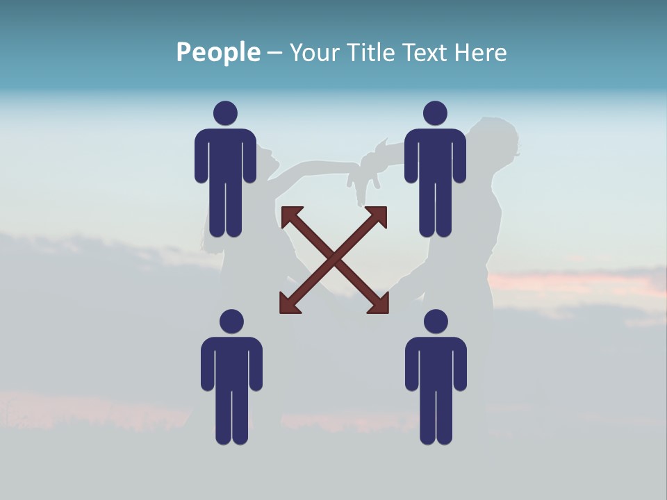 Teamwork Figure Humor PowerPoint Template