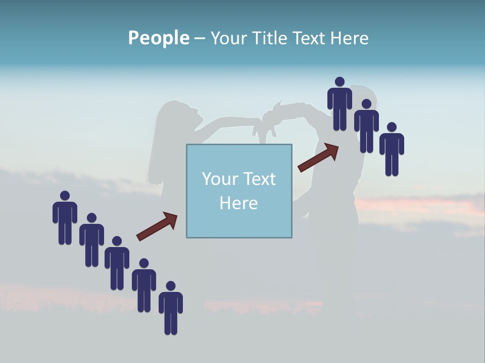 Teamwork Figure Humor PowerPoint Template